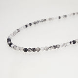 A-Grade Black Tourmalinated Quartz Faceted 3.5mm - Gaea | Crystal Jewelry & Gemstones (Manila, Philippines)