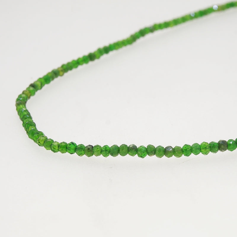 A-Grade Chrome Diopside Faceted Rondelle 3mm - Gaea | Crystal Jewelry & Gemstones (Manila, Philippines)