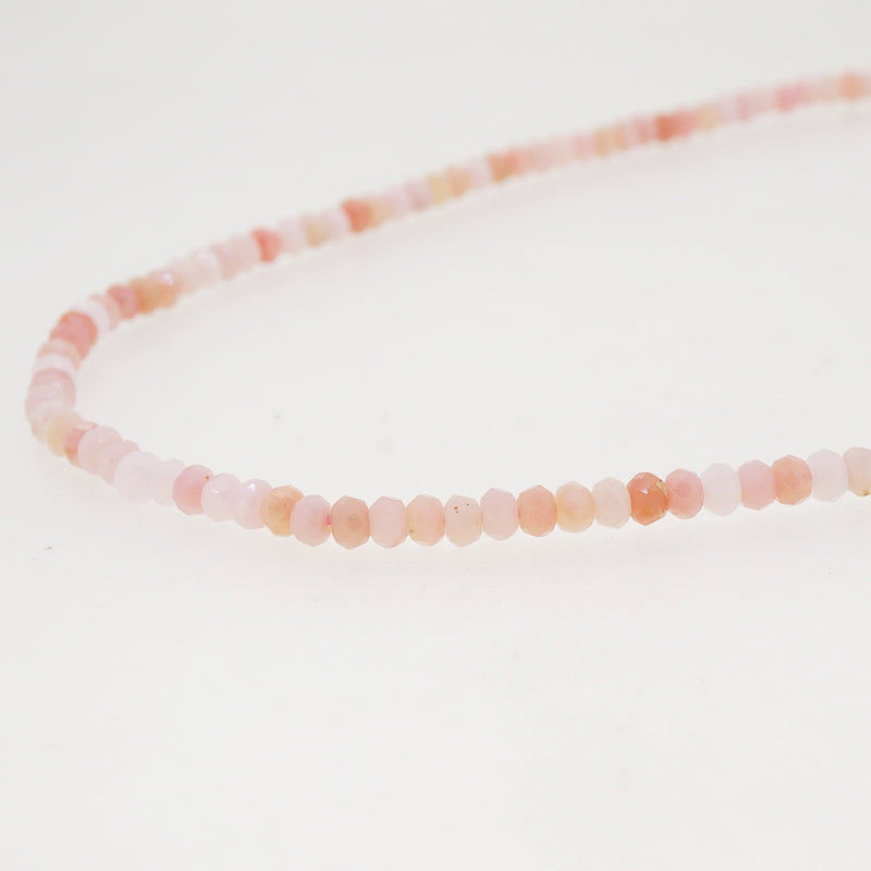 Pink Opal Faceted Rondelle 4mm - Gaea | Crystal Jewelry & Gemstones (Manila, Philippines)