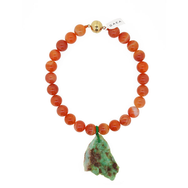 Carnelian and Raw Chrysoprase - Gaea