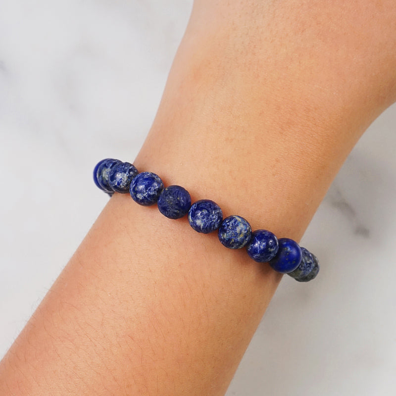 Carved Lapis Lazuli 8mm - Gaea