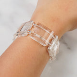 Clear Quartz Square Bangle - Gaea