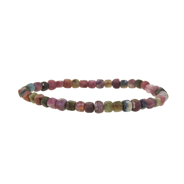 Multicolored Tourmaline Faceted Cubes - Gaea