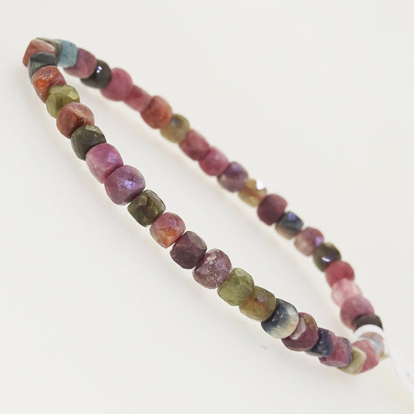 Multicolored Tourmaline Faceted Cubes - Gaea