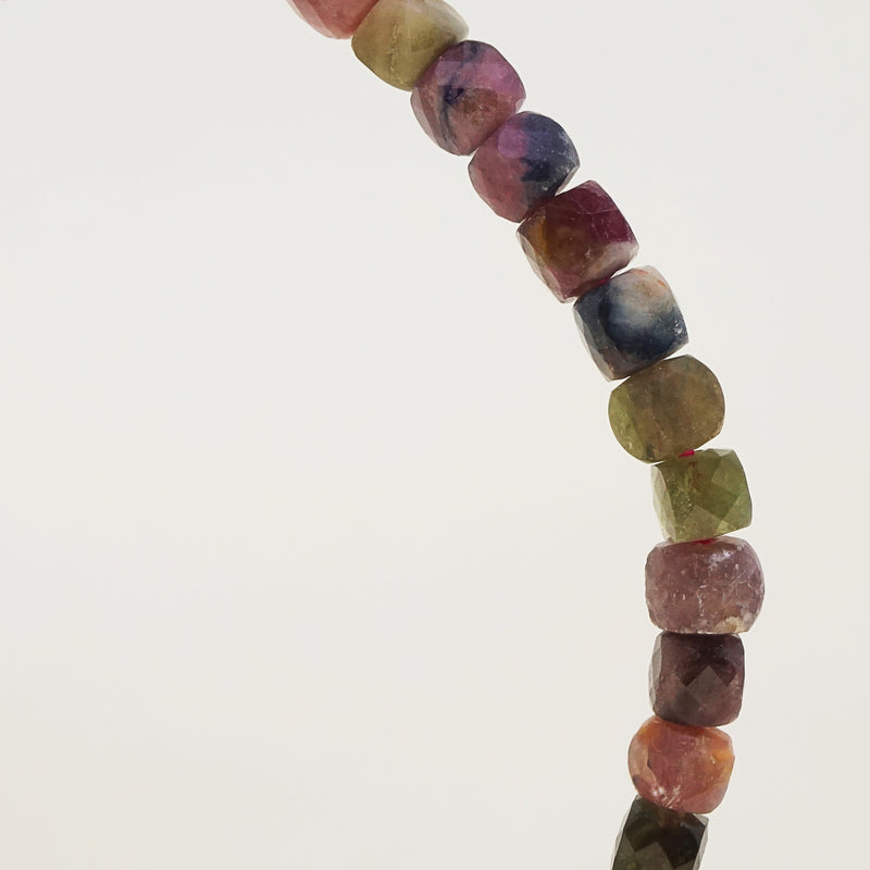 Multicolored Tourmaline Faceted Cubes - Gaea