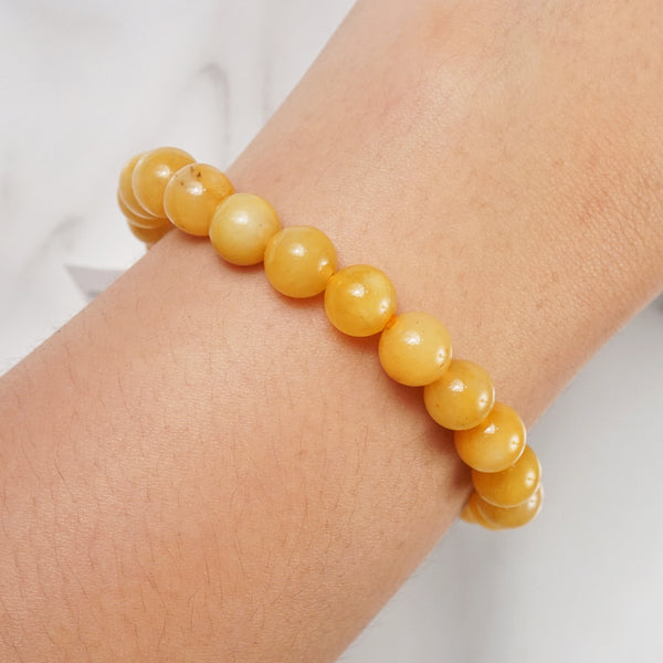 Yellow Burma Jade 8mm - Gaea