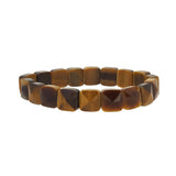 Tiger Eye Faceted Square Bangle - Gaea