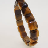 Tiger Eye Faceted Square Bangle - Gaea