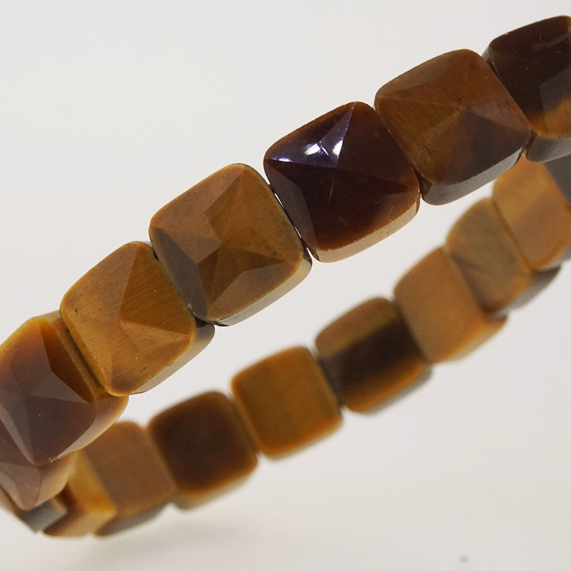 Tiger Eye Faceted Square Bangle - Gaea