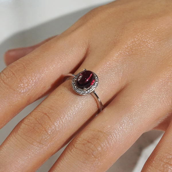 A-Grade Rhodolite Garnet with White Topaz - Gaea