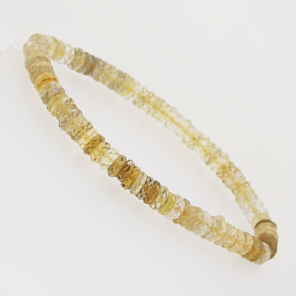 A-Grade Citrine Faceted Rondelle - Gaea