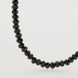 Black Tourmaline Faceted Rondelle - Gaea