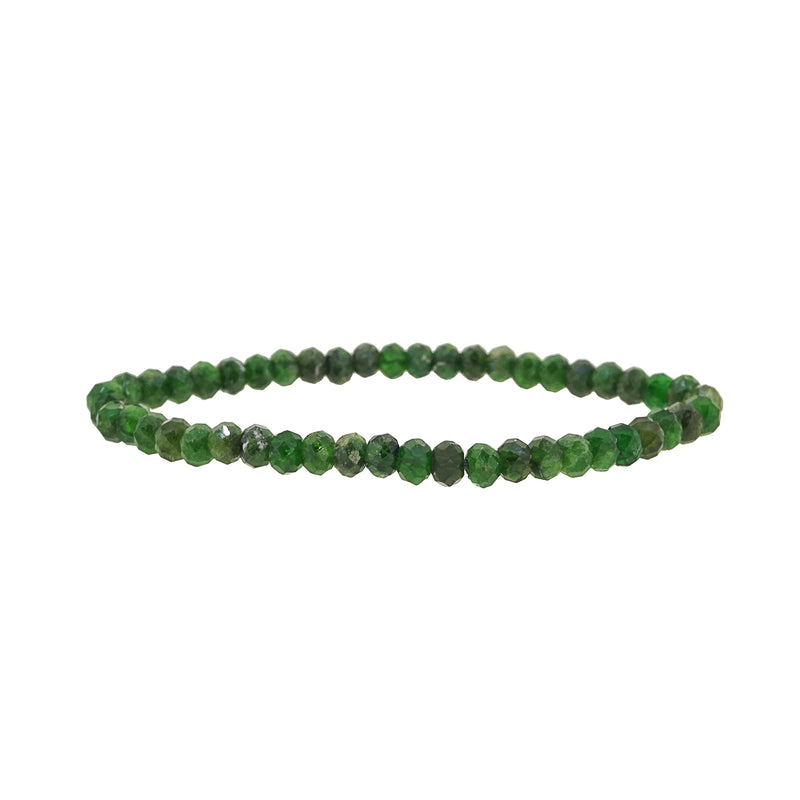 Chrome Diopside Faceted Rondelle 5mm - Gaea