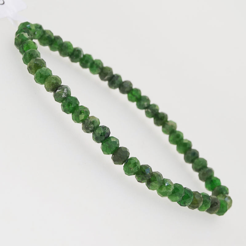 Chrome Diopside Faceted Rondelle 5mm - Gaea