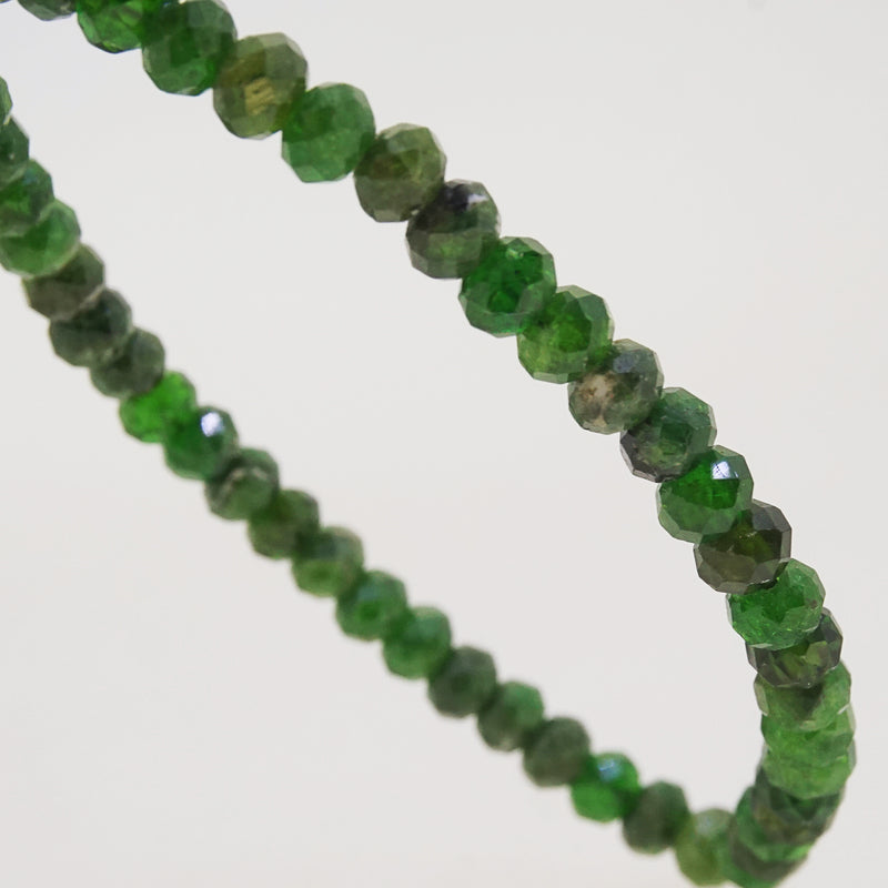 Chrome Diopside Faceted Rondelle 5mm - Gaea