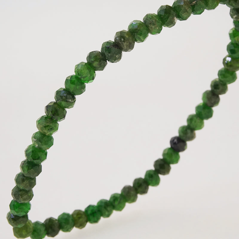 Chrome Diopside Faceted Rondelle 5mm - Gaea