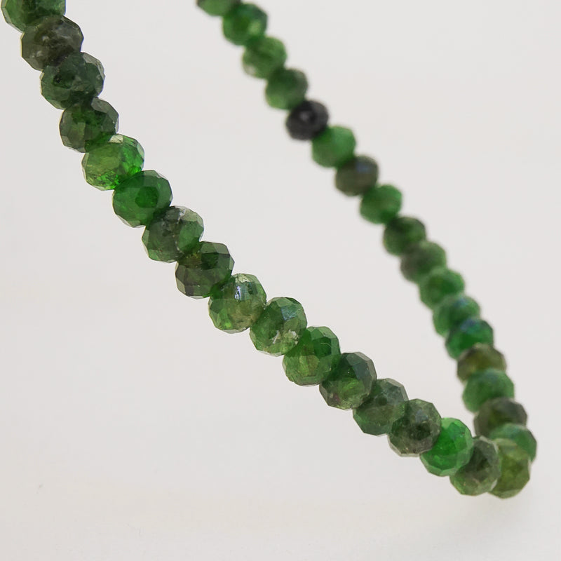 Chrome Diopside Faceted Rondelle 5mm - Gaea