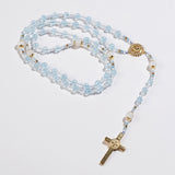 A-Grade Aquamarine and Moonstone Rosary - GAEA