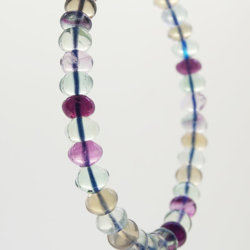 Multicolored Fluorite Rondelle 6mm - Gaea