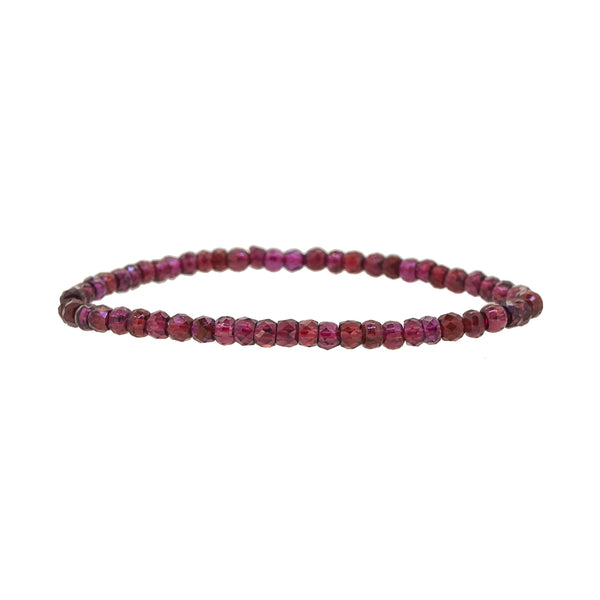 A-Grade Rhodolite Garnet Faceted Cylinder - Gaea