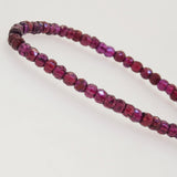 A-Grade Rhodolite Garnet Faceted Cylinder - Gaea