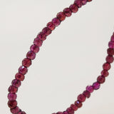 A-Grade Rhodolite Garnet Faceted Cylinder - Gaea