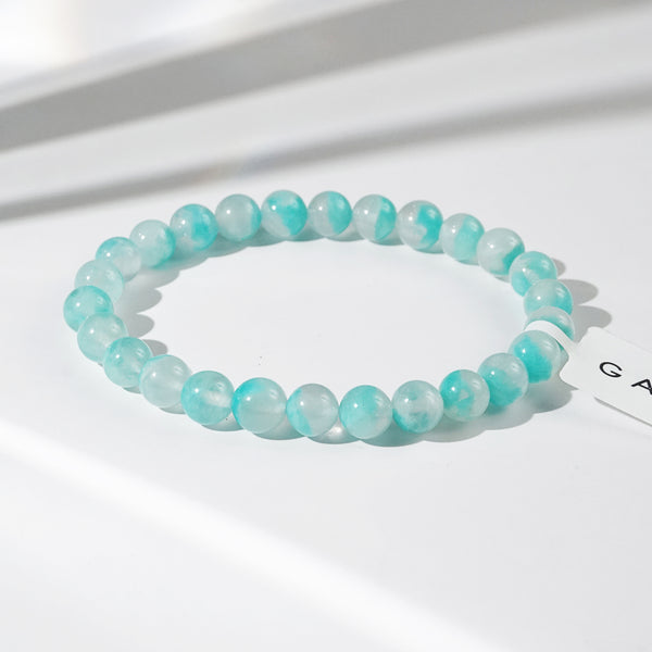 A-Grade Amazonite in Quartz 7mm - Gaea