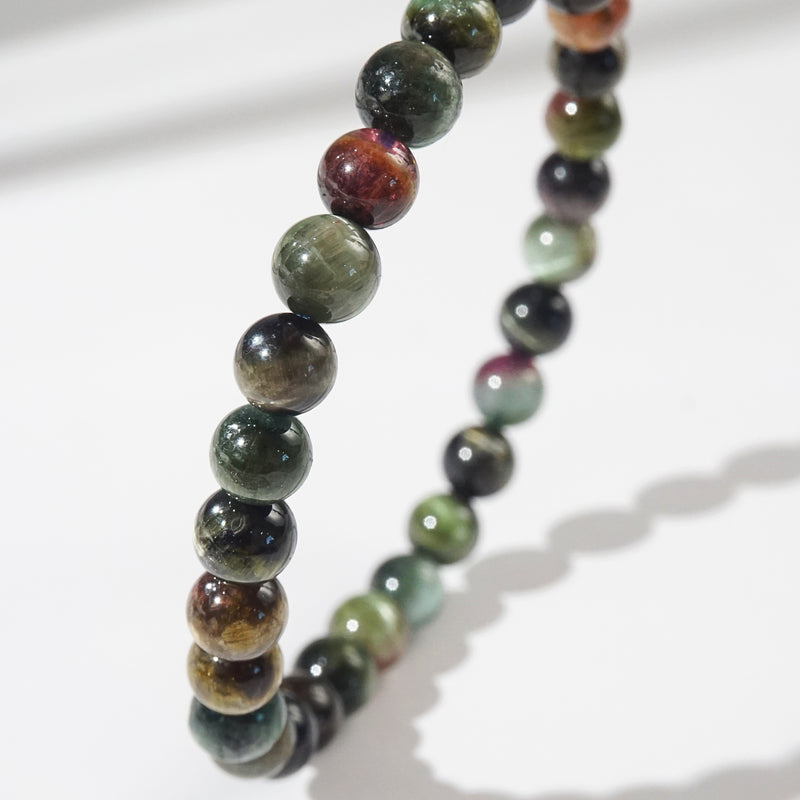 A-Grade Multicolored Cat's Eye Tourmaline 6.2mm - Gaea