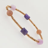 Charoite, Peach Moonstone, and Kunzite - Gaea