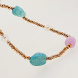 Turquoise, Kunzite, and Freshwater Pearl - Gaea