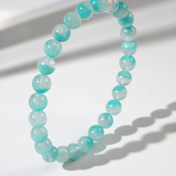 A-Grade Amazonite in Quartz 7mm - Gaea