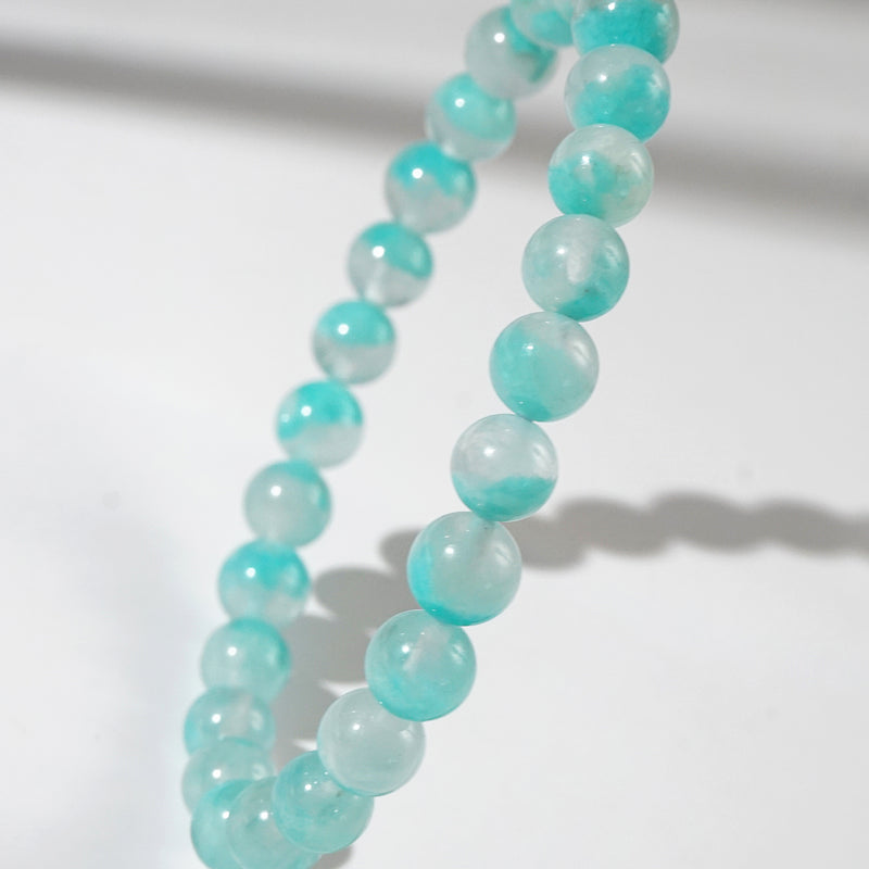 A-Grade Amazonite in Quartz 7mm - Gaea