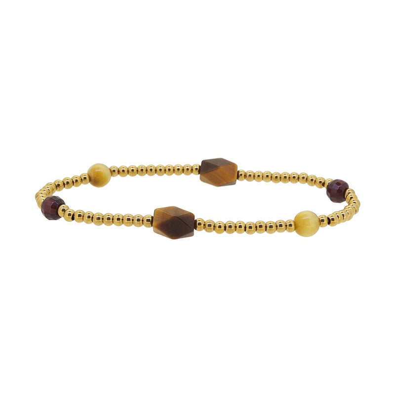 Tiger Eye and Almandine Garnet - Gaea