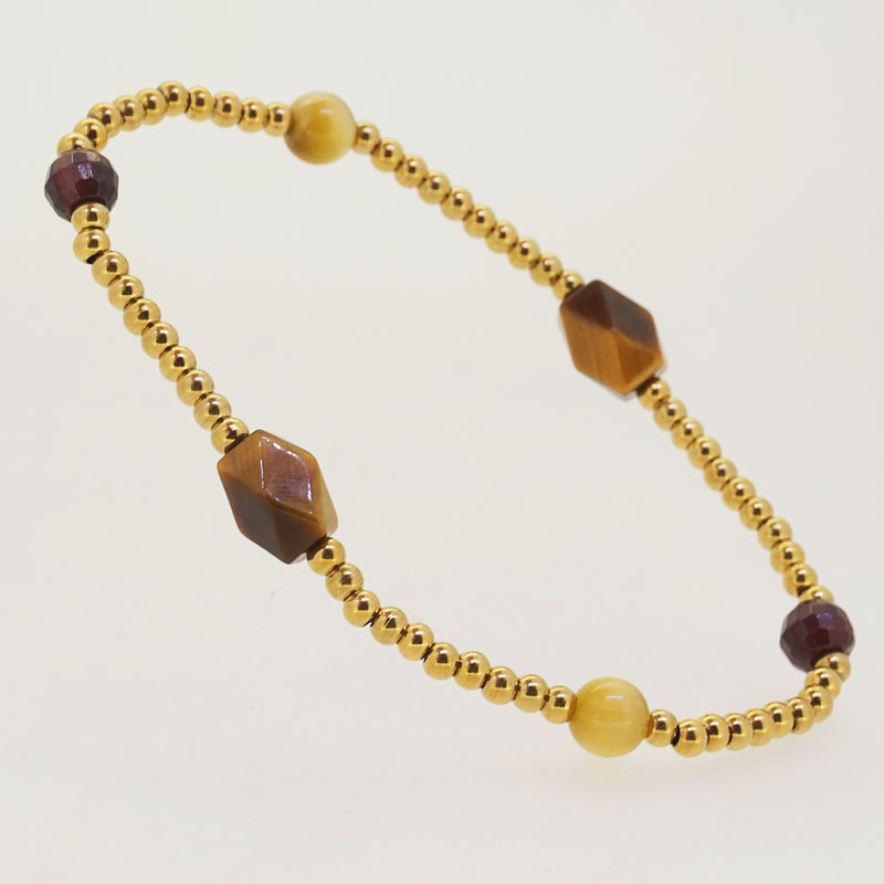 Tiger Eye and Almandine Garnet - Gaea