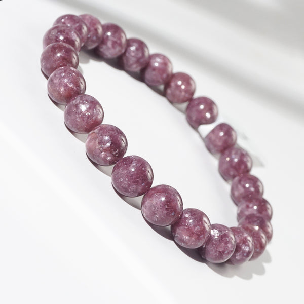 A-Grade Pink Lepidolite 8mm - Gaea