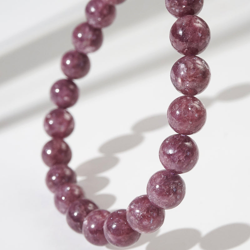 A-Grade Pink Lepidolite 8mm - Gaea