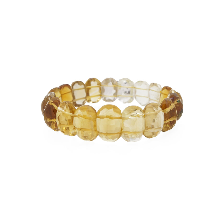 A-Grade Citrine Faceted Bangle - Gaea