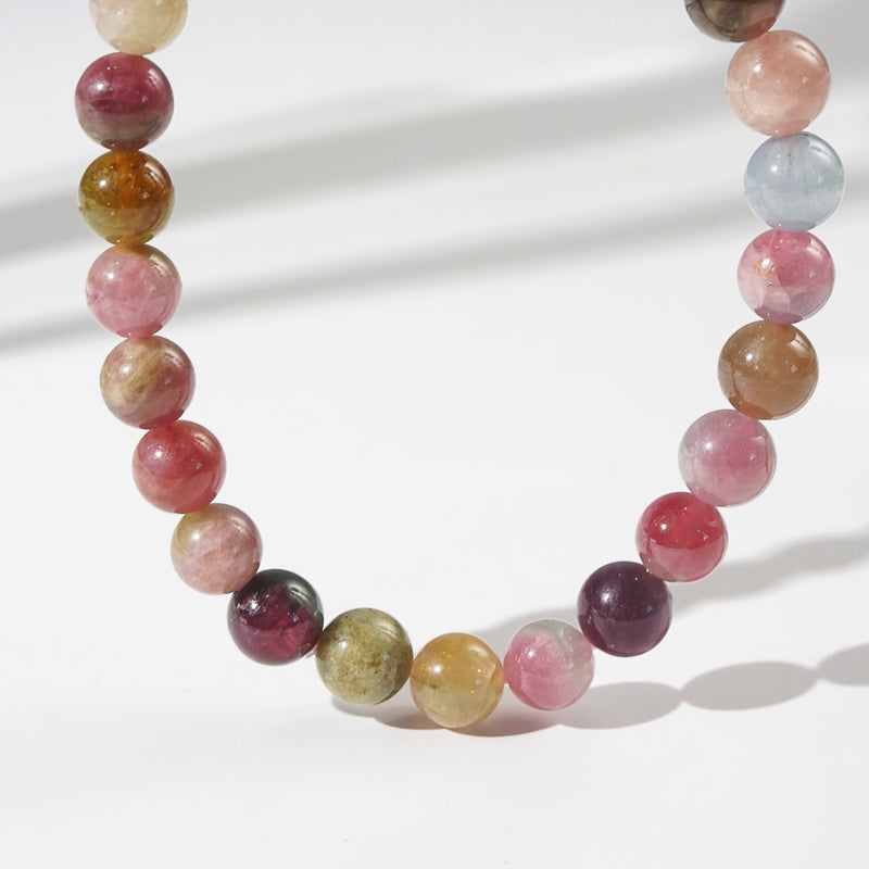 Watermelon and Multicolored Tourmaline 6mm - Gaea