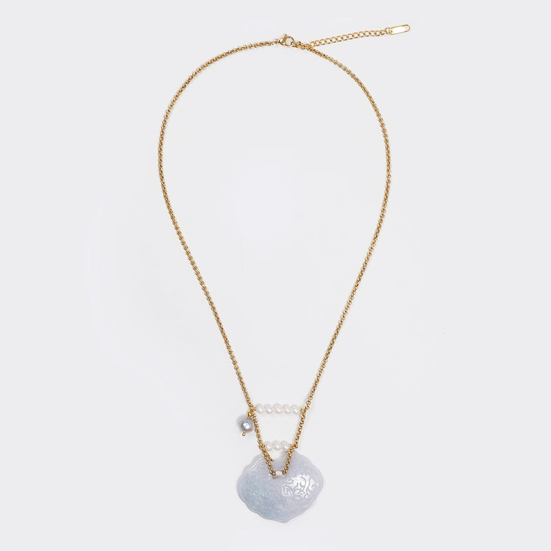 Carved Burma Jade with Freshwater Pearl - Gaea | Crystal Jewelry & Gemstones (Manila, Philippines)