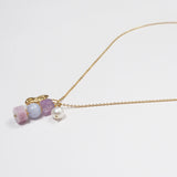 Freshwater Pearl, Amethyst, Blue Lace Chalcedony, and Kunzite with Cherub Charm - Gaea | Crystal Jewelry & Gemstones (Manila, Philippines)