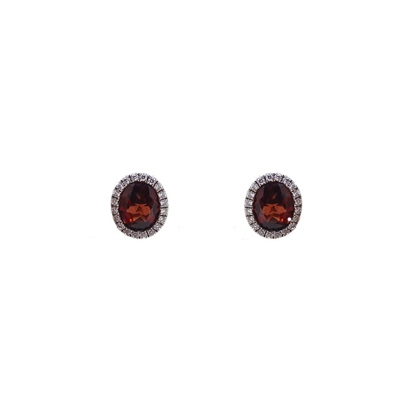 Garnet with White Topaz - Gaea