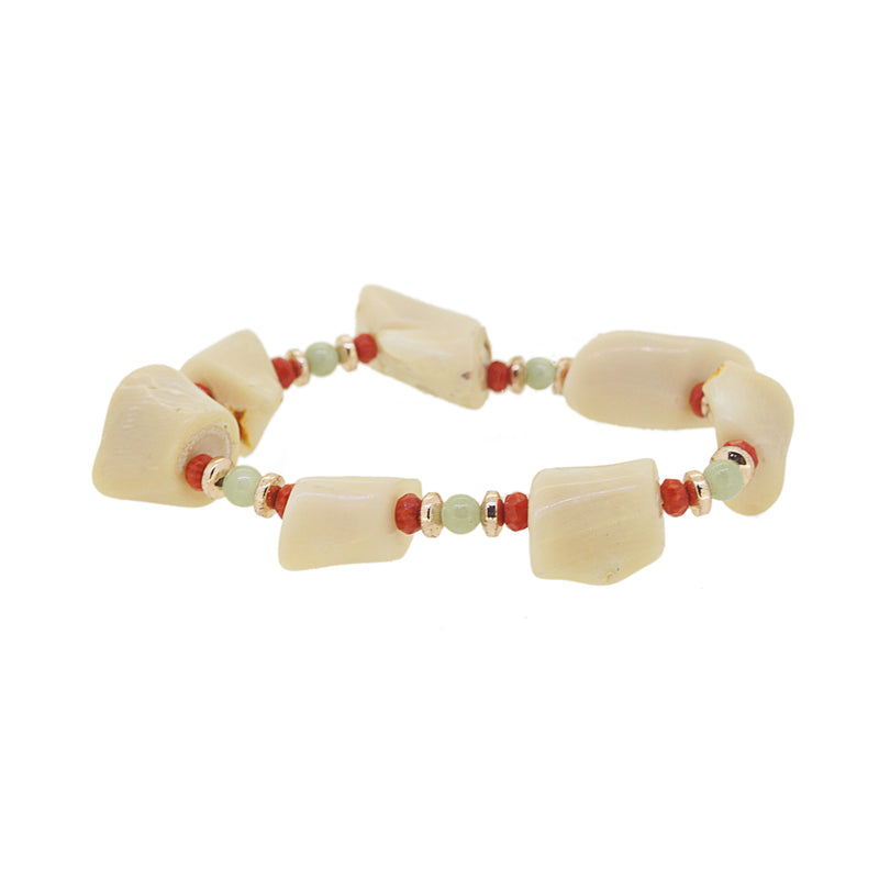 Japanese Ivory Coral with Burma Jade and Hematite - Gaea | Crystal Jewelry & Gemstones (Manila, Philippines)