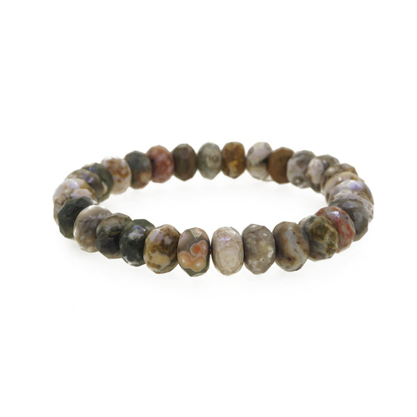 Ocean Jasper Faceted Rondelle - Gaea | Crystal Jewelry & Gemstones (Manila, Philippines)