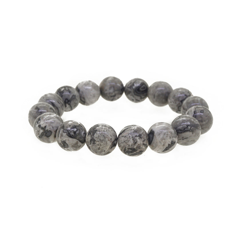 Gray Crazy Lace Agate 12mm - Gaea | Crystal Jewelry & Gemstones (Manila, Philippines)