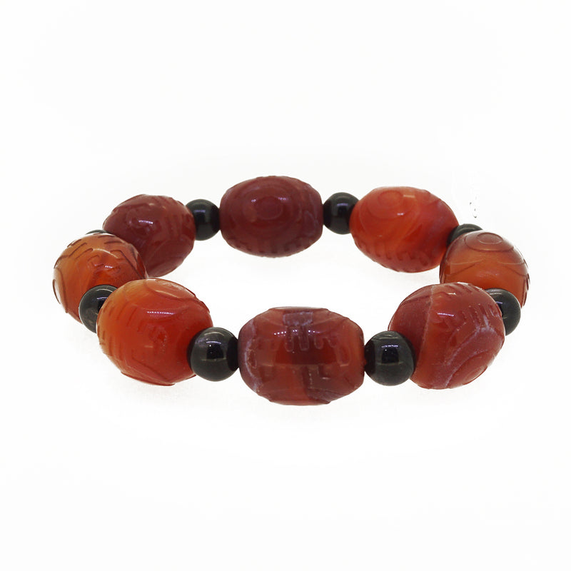 Carved Carnelian and Hypersthene - Gaea | Crystal Jewelry & Gemstones (Manila, Philippines)