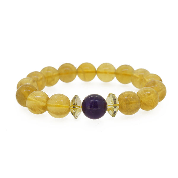 Yellow Fluorite with Amethyst - Gaea | Crystal Jewelry & Gemstones (Manila, Philippines)
