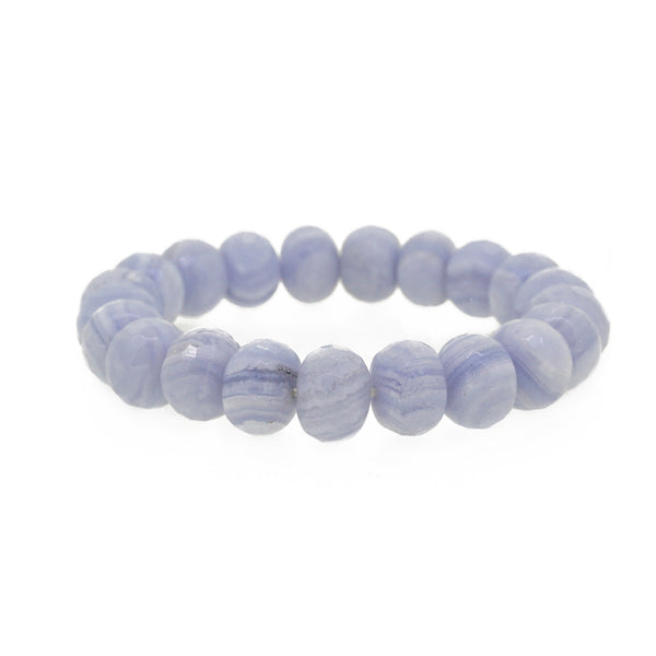 Blue Lace Chalcedony Rondelle - Gaea | Crystal Jewelry & Gemstones (Manila, Philippines)