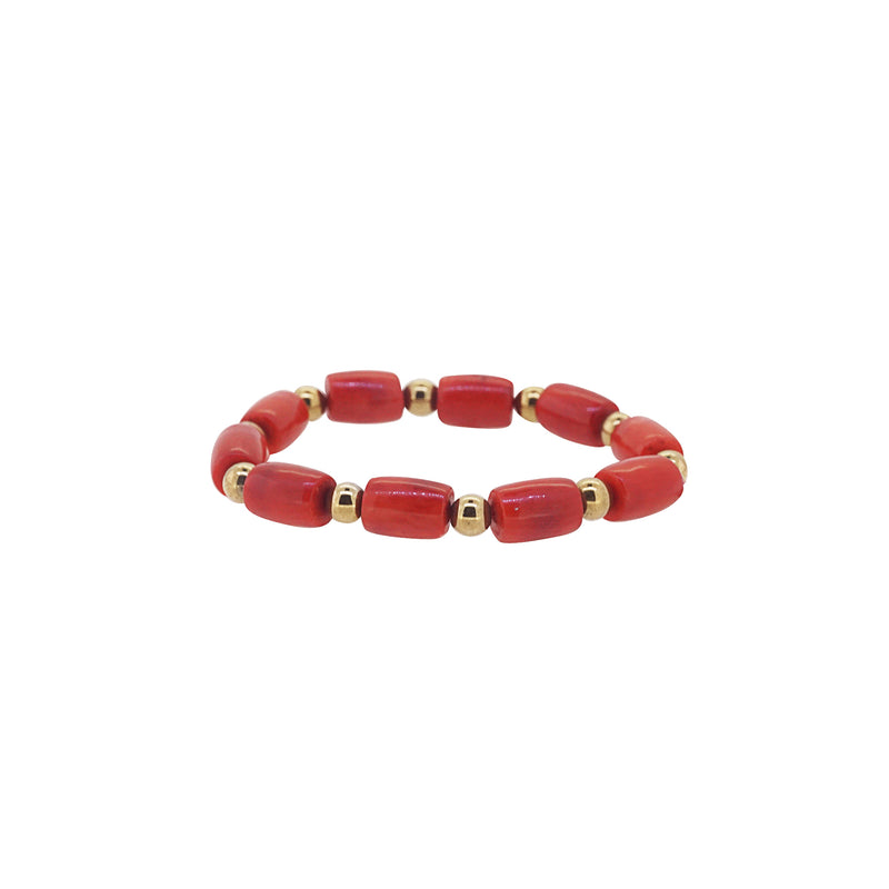 Japanese Red Coral Barrel with Hematite (For Baby) - Gaea | Crystal Jewelry & Gemstones (Manila, Philippines)