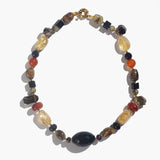 Citrine, Onyx, Black Agate, Garnet, Carnelian, Gold-Plated Hematite - Gaea