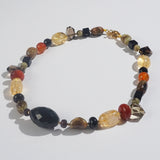 Citrine, Onyx, Black Agate, Garnet, Carnelian, Gold-Plated Hematite - Gaea